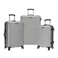 Travel Select Travel Select TS09094S Savannah 3 Piece Hardside Spinner Luggage Set; Silver TS09094S